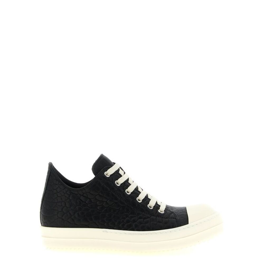 Rick Owens Bicolor Lamb Leather Low Top Men's Sneakers
